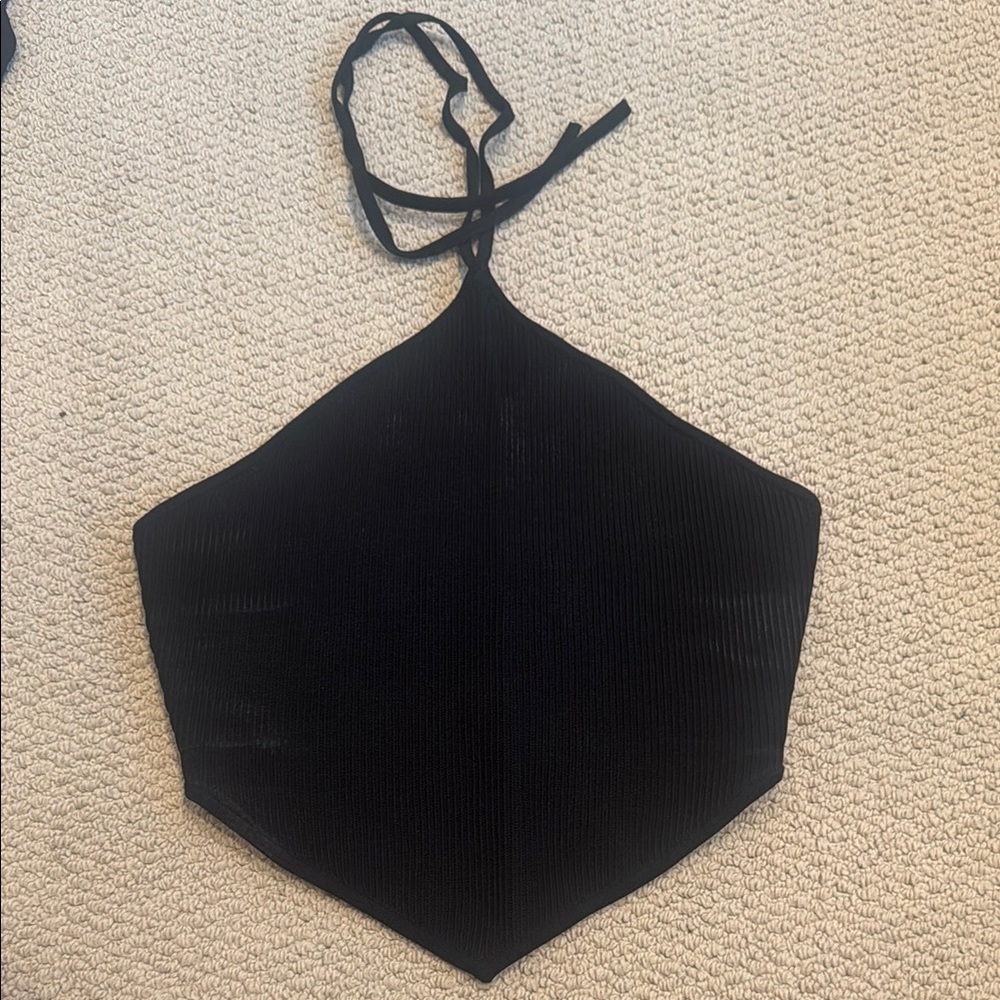 Aritzia Black Ribbed Tank Top